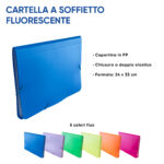CARTELLA A SOFFIETTO CON DOPPIO ELASTICO 24 x 33 cm IN PP - immagine 2