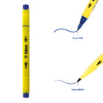 MARCATORE PERMANENTE BINO CON PUNTA BRUSH E SOTTILE DUAL TIP MARKER