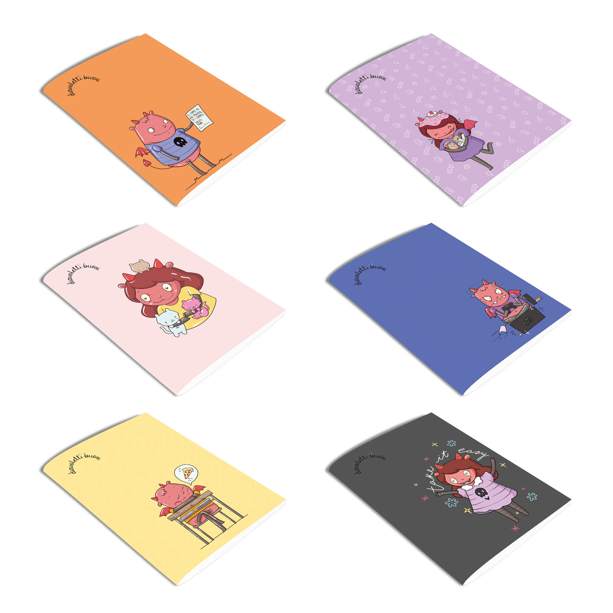 24343 QUADERNO SPIL MAXI FANTASIA DIAVOLETTI BUONI 12 pz - immagine 1