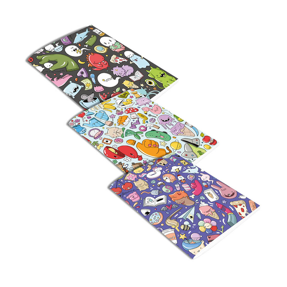 24344 QUADERNO SPIL MAXI FANTASIA CRAZY PATTERN 12 PZ - immagine 1