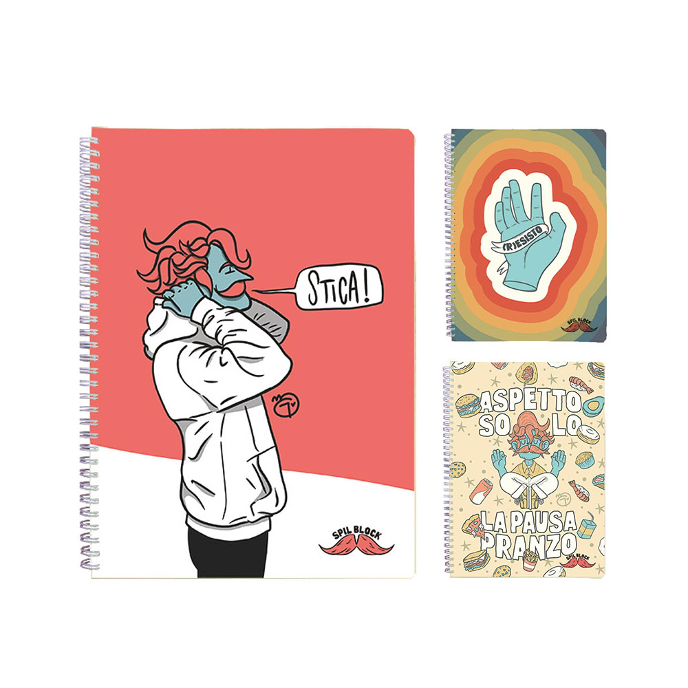 57702 QUADERNO SPIL MAXI SPIRALATO IL BAFFOGRAM 1R A4 - immagine 1