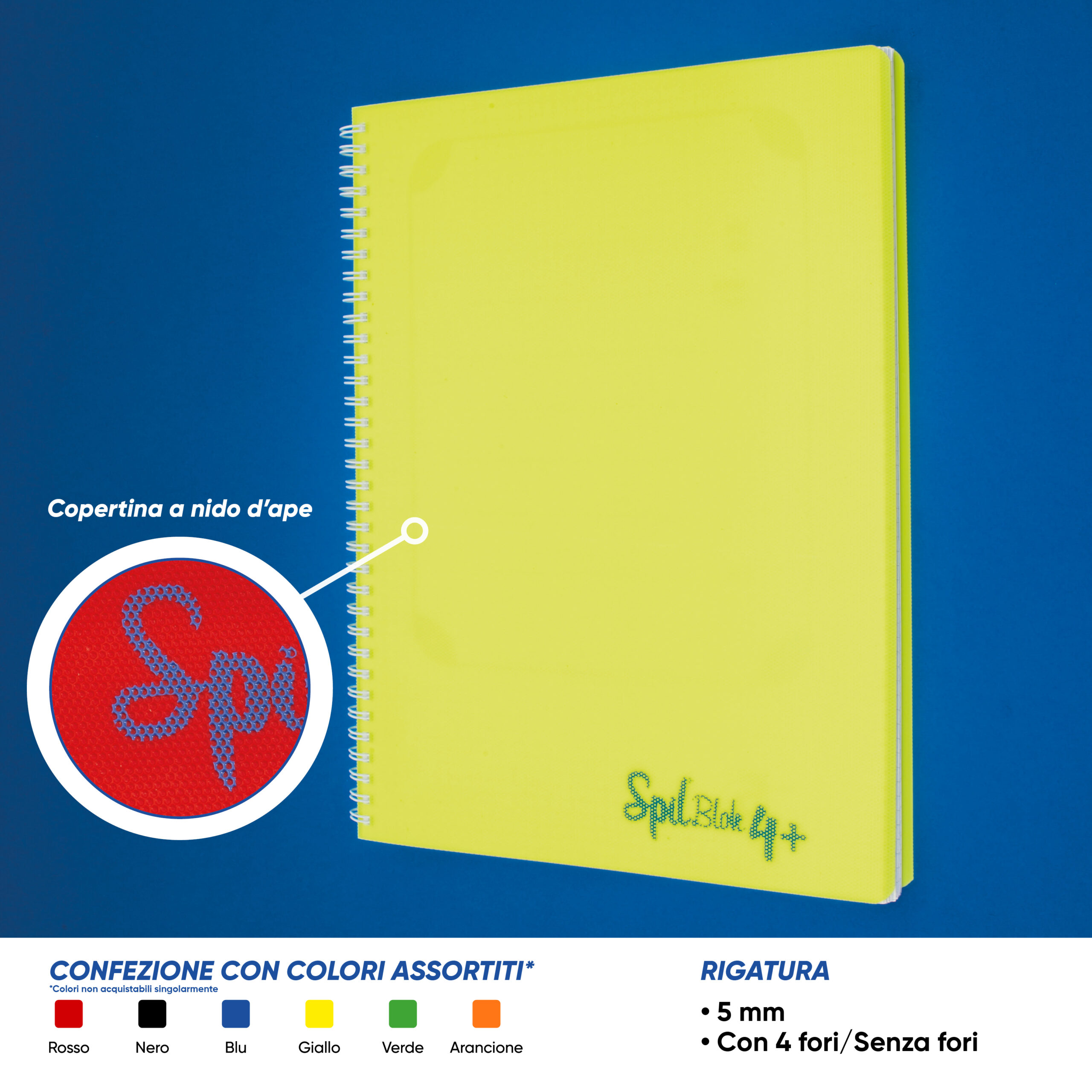 19658 MAXI SPIRALATO A4 SPIL SPILBLOK4+ DOTTED 80FF 5MM - immagine 1