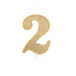 CANDELINA NUMERALE BIO GLITTER 9.5CM - immagine 3